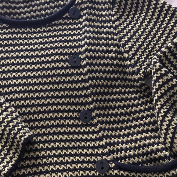 Olive green and black striped cotton Habitat sweater - Picture 6 of 12